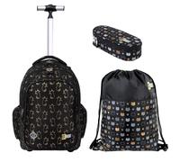 ST.Right Golden Cats Zaino Trolley Grande Scuola Elementare Media Astuccio Sacca