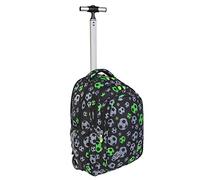 ST.Right Pallone Nero Zaino Trolley Scuola Elementare Media Ragazzo Uomo