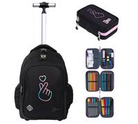 ST.Right POP LOVER set Zaino Trolley Grande + Astuccio 3zip Scuola Ragazza