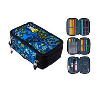 St.Right Skull XD Art Astuccio 3zip Completo Accessori 47pezzi Scuola Ragazzi