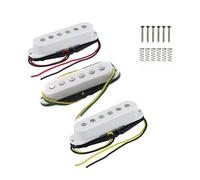 ST - Set di pickup a bobina singola per chitarra elettrica, pickup bianchi con molle di montaggio, kit di ricambio per chitarra da 48 mm, 50 mm, 52 mm, con accessori di installazione