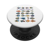 St Simons Island GA - Pesce colorato PopSockets PopGrip Adesivo