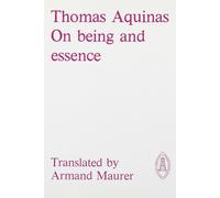 St Thomas Aquin On Being and Essence: 01 (Mediaeval Sources in Trans (Tascabile)