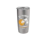 St Thomas Island USVI, souvenir per le vacanze ai Caraibi Bicchiere termico in acciaio inox doppia parete