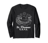 St. Thomas U.S.V.I. Vacanza souvenir Isola Vergine degli Stati Uniti Maglia a Manica
