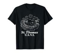 St. Thomas U.S.V.I. Vacanza souvenir Isola Vergine degli Stati Uniti Maglietta