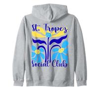 St. Tropez Social Club Costa Azzurra Astratto Boho Fiori Felpa con Cappuccio