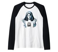 St Veronica Velo Volto Santo Devozione Cattolica Santo Nome Gesù Maglia con Maniche Raglan