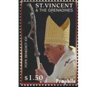 St. Vincent 6404 (Completa Edizione) MNH ** MNH 2007 80. Compleanno Papa Benedetto XVI. (Francobolli per i Collezionisti) Cristianesimo