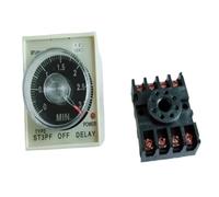 ST3PF2 ST3PF-2 Time Relay DC12V DC24V AC36V AC110V AC220V AC380V Power off Delay Relay + Base 2NO 2NC 8Pin Relè di ricambio (Minute-3,220V)