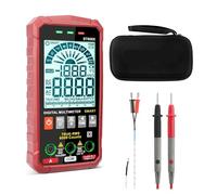 ST600X Ture Multimetro Digitale Gamma Automatica NCV Intelligente Tester AC DC Tensione Capacità Ohm Hz Meter Lettura Rapida Accurata Facile(ST600X-Red)