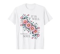 Sta Bene con la mia Anima Christian Pretty Floral Daisies Maglietta