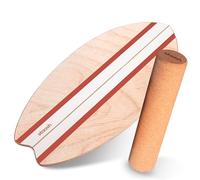 STAASH® Pro Balance Board - Tavola Propriocettiva con Rullo, Tappetino e Accessori + Video | Kit 5in1 per Fitness, Yoga, Riabilitazione (Starter o Full Kit) (Kit iniziale Arancione)