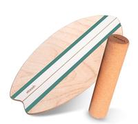 STAASH® Pro Balance Board - Tavola Propriocettiva con Rullo, Tappetino e Accessori + Video | Kit 5in1 per Fitness, Yoga, Riabilitazione (Starter o Full Kit) (Kit iniziale Verde)