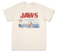 Stab & Wound Jaws Mens T Shirt Jaws Island Adult White Tee Shirt Size M