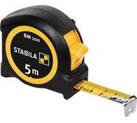 Stabila Bm 100 Metro a Nastro Tascabile 5 m Scala Mca Custodia Abs Infrangibile Movimento Inizio Gancio Cintura Clip Mid Precisione