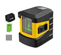 STABILA Laser a linee incrociate verde LAX 60 G, autolivellante, portata max 30 m, set con targhetta, borsa da cintura, batterie (3 x AA)