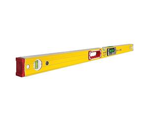 STABILA TECH 196 DL - Livella a bolla elettronica, impermeabile e antipolvere secondo IP 67, 2 display digitali, senza calibrazione, con custodia, 122 cm