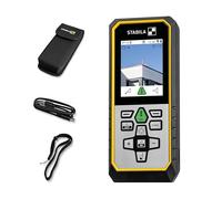 STABILA Telemetro laser LD 530 BT, Bluetooth 5.0, rilevamento obiettivo digitale, portata massima 200 m, 17 funzioni (tra cui inclinometro), IP 54, borsa, cinturino da polso, batteria con cavo di