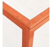 Stabile Conigliera con Struttura in Abete, 124x120x60 Cm, Abbastanza Luce Solare per la Vita Naturale, Protezione Efficace Contro i Predatori, Spazio Confortevole con Aria Fresca,