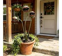 Stabile da Giardino in Metallo d'Immaginazione con Pianta Carnivora, Scultura di Venus Flytrap di 25 Pollici per Giardini, Terrazze e Aiuole, Giardinaggio