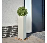 Stabile fioriera triangolare in acciaio, per giardino, balcone, terrazza, resistente alla ruggine, senza foro di drenaggio, protezione dai parassiti