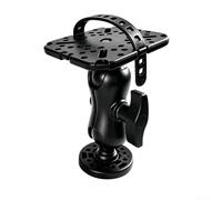 Stabile-Kayak Fish Finder Base di montaggio Nylon e acciaio inox Supporto sicuro per la maggior parte dei modelli Nero 15,8 x 15,5 x 6,5 cm Kit da pesca durevole (B)