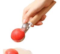 Stabile porzionatore per gelato, paletta per biscotti in acciaio inox, con meccanismo di scatto, lavabile in lavastoviglie, come stampo per palline di frutta per waffle, frittelle, muffin