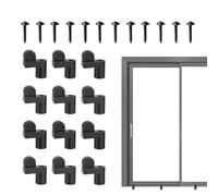 Stabile Window Locks - Fastener Kit per porte schermo | Metal 12 Pack with Black White Colors, 44g Lightweight Build, Prevent Shaking Screws, Reusable Clips for Home Dorm Apartment Office Bedroom