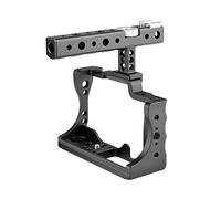 Stabilizzatore a gabbia per videocamera in alluminio per Canon EOS M50 con impugnatura superiore a vite da 1/4 "3/8" (gabbia con manico superiore)