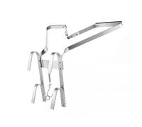 Stabilizzatore a V per Scale, Distanziale da Parete, Accessorio Universale in Alluminio (Argento), Montaggio Senza Attrezzi, per Pulizia Tetti e Grondaie, Portata Massima 150 kg