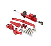 Stabilizzatore Ammortizzatore di Sterzo Per CB650R 2018-2021 Motociclette Regolabili Supporto Ammortizzatore Stabilizzatore Sterzo Tampone Stabilizzatore Motocicletta(Red)