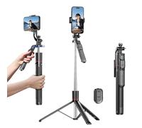 Stabilizzatore cardanico - Master Every Move, rotazione automatica a 360° anti-shake, stabilizzatore cardanico per smartphone con telecomando, bastone per selfie portatile e pieghevole e supporto per