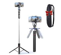 Stabilizzatore cardanico - Master Every Move, Upgrade 67 "Ultra-Long Extension, Bluetooth, 2-in-1 Treppiede & Selfie Stick, Pieghevole Rock-Solid Stabilità per Smartphone