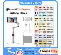 Stabilizzatore cardanico portatile Insta360 Flow 2 AI Filmmaker 360 Tracciamento zoom attivo Pan infinito per iPhone Insta 360 Flow 2