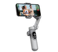 Stabilizzatore cardanico portatile pieghevole a 3 assi con luce di riempimento, ricarica wireless, adatto for action camera for smartphone(Smart X Pro Mike i)