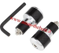Stabilizzatore Contrappesi Manubrio tappo Moto Scooter Universali mm13 silver
