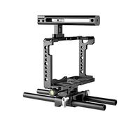 Stabilizzatore di gabbia per videocamera in alluminio per Panasonic Lumix S1H S1R S1 fotocamera con impugnatura superiore con impugnatura multipla da 14 38 montaggio a vite (gabbia con