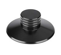 Stabilizzatore di peso per dischi in vinile LP in metallo, 120 g, con base morbida per lettore di dischi in vinile LP, altoparlanti, ecc (nero)