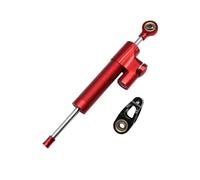 Stabilizzatore di smorzamento dello sterzo Kit staffa stabilizzatrice regolabile ammortizzatore sterzo universale per moto adatto per Kawasaki Z900 Ninjia400 Zx4r(Red)