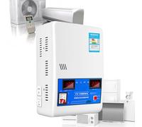 Stabilizzatore di Tensione Automatico, Regolatore automatico del condizionatore d'aria a pressione ultra bassa in rame puro ad alta potenza,per computer Alimentatore stabilizzato CA (White, 15000W)