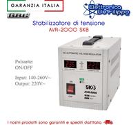 STABILIZZATORE GBC PER TENERE COSTANTE LA CORRENTE 2000VA 1200W USO PROFESSIONAL