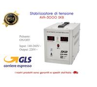 STABILIZZATORE DI TENSIONE/CORRENTE 3000VA 1800W CON DISPLAY COLORE BIANCO
