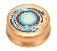 Stabilizzatore disco LP, morsetto professionale per peso record per giradischi, morsetto smorzatore di vibrazioni in ottone e alluminio da 330 g con cuscinetto inferiore in (D'oro)