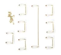 Stabilizzatore Meccanico per Tastiera Guscio in Nylon Resistente con Filo Dorato, Stabilizzatore per Tastiera 6.25U 2U, per Tastiere Personalizzate, Viti Placcate in Oro (Trasparente)