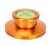 Stabilizzatore per giradischi Peso per dischi LP in lega di alluminio, morsetto per giradischi per vibrazioni bilanciate, stabilizzatore per dischi con livella a bolla per (D'oro)