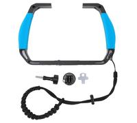 Stabilizzatore per impugnatura antiscivolo in silicone con supporto per vassoio per immersione subacquea con 2 pattini freddi 1/4 pollici 3/8 pollici Foro per vite Accessorio per (Cielo blu)