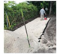 Stabilizzatore per sentieri in Pietra di pisello da 4" - Geogriglia per banchine inclinate per Il Controllo dell'erosione, pavimentazione a Nido d'Ape con 10 picchetti, griglia di Terra da 1