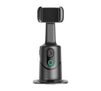 Stabilizzatore per smartphone, 8,2 x 8,2 x 13 cm, stabilizzatore per smartphone a 3 assi, supporto per riconoscimento facciale AI, dispositivo di rotazione a 360°, strumento di vlogging per viaggi