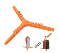 Stabilizzatore per taniche | Porta lattine triangolare pieghevole | Supporto per fissaggio a tre zampe base portatile per picnic, campeggio, cucina all'aperto